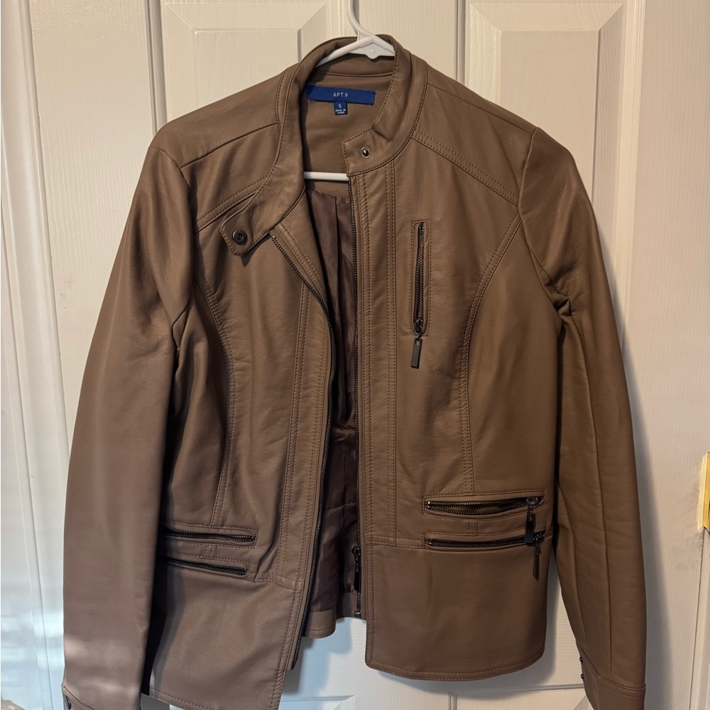 Apt. 9 Women's Brown Leather Jacket